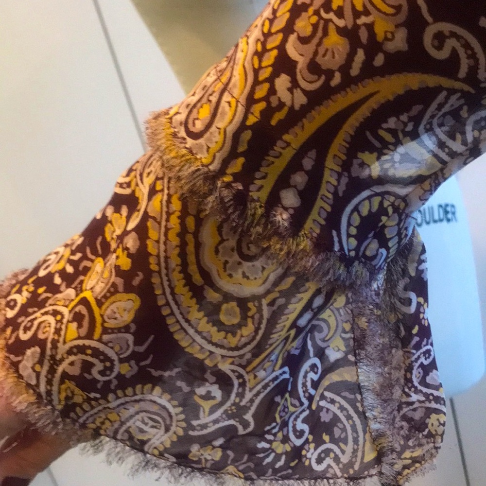 Lucky Brand sheer paisley blouse NWOT - Picture 6 of 10